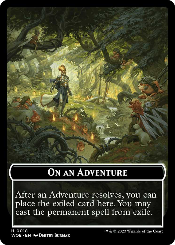 On an Adventure Emblem [Wilds of Eldraine Tokens] | PLUS EV GAMES 