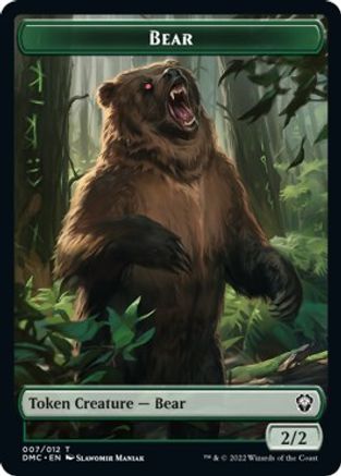Kavu // Bear Double-sided Token [Dominaria United Commander Tokens] | PLUS EV GAMES 