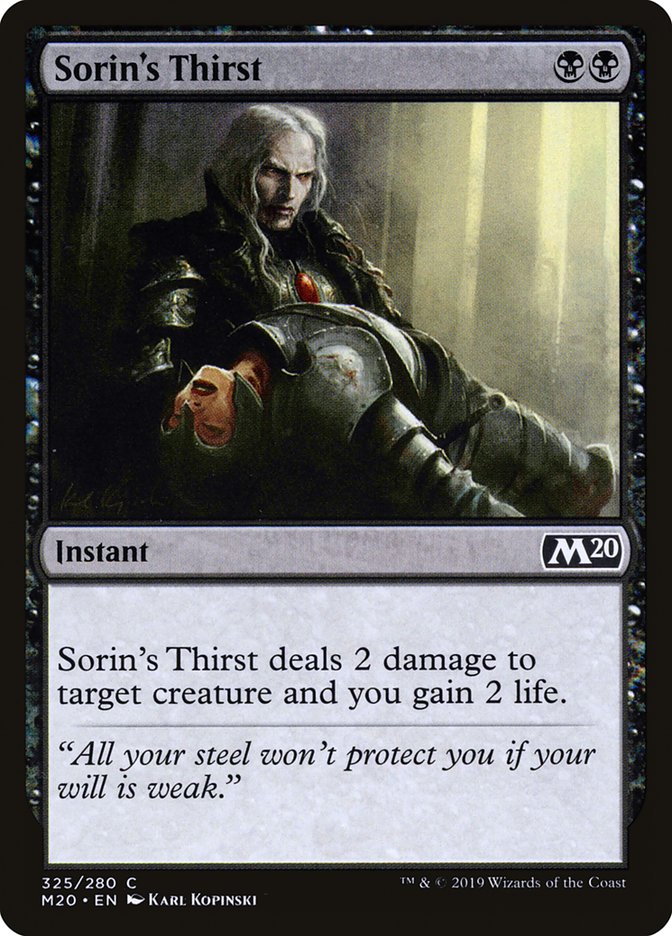 Sorin's Thirst [Core Set 2020] | PLUS EV GAMES 