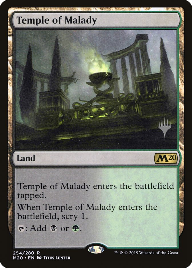 Temple of Malady (Promo Pack) [Core Set 2020 Promos] | PLUS EV GAMES 