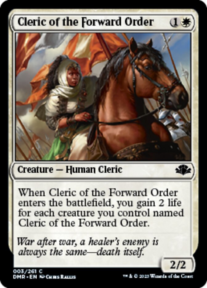 Cleric of the Forward Order [Dominaria Remastered] | PLUS EV GAMES 