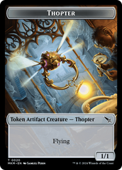 Thopter // Rhino Warrior Double-Sided Token [Murders at Karlov Manor Commander Tokens] | PLUS EV GAMES 