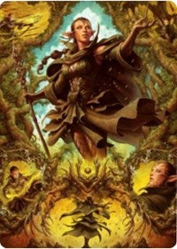 Nissa of Shadowed Boughs 2 Art Card [Zendikar Rising Art Series] | PLUS EV GAMES 