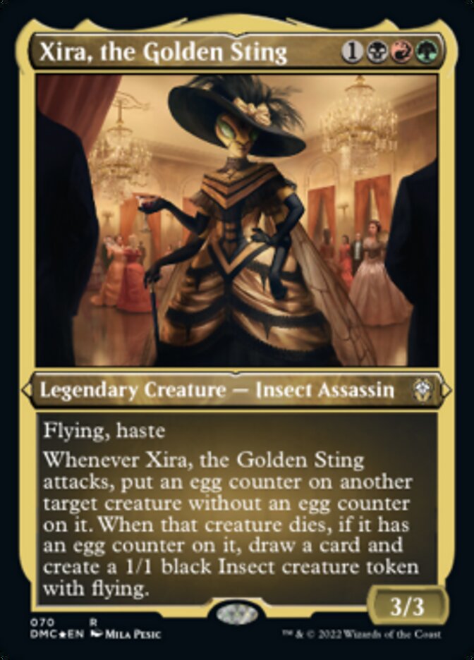 Xira, the Golden Sting (Foil Etched) [Dominaria United Commander] | PLUS EV GAMES 