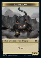 Cat Dragon // Soldier Double-sided Token [Double Masters 2022 Tokens] | PLUS EV GAMES 