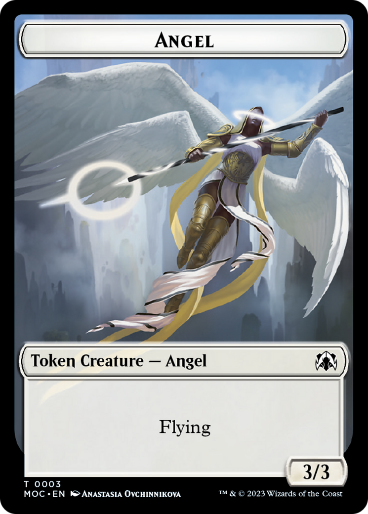 Angel (3) // Demon Double-Sided Token [March of the Machine Commander Tokens] | PLUS EV GAMES 