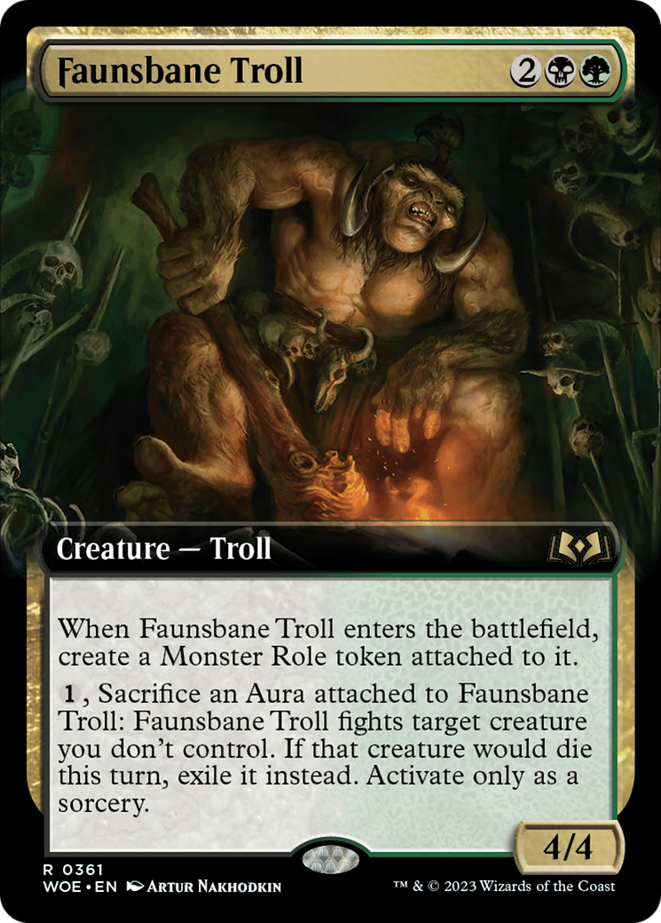 Faunsbane Troll (Extended Art) [Wilds of Eldraine] | PLUS EV GAMES 