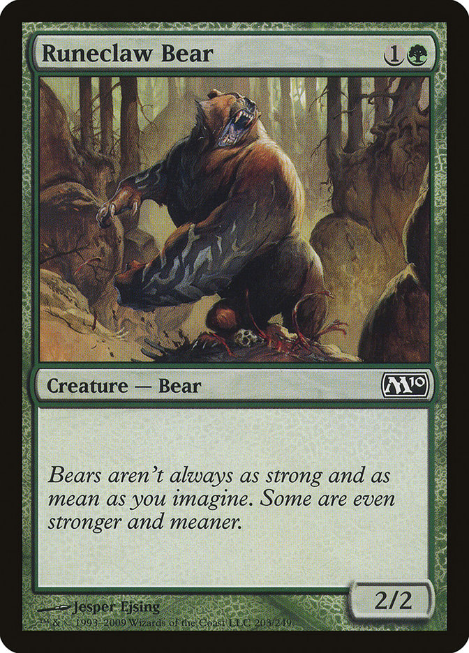 Runeclaw Bear [Magic 2010] | PLUS EV GAMES 