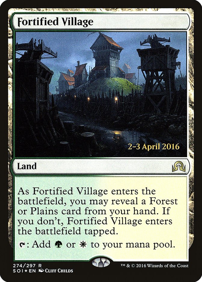 Fortified Village [Shadows over Innistrad Prerelease Promos] | PLUS EV GAMES 