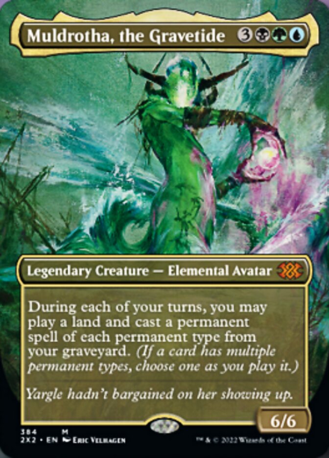 Muldrotha, the Gravetide (Borderless Alternate Art) [Double Masters 2022] | PLUS EV GAMES 