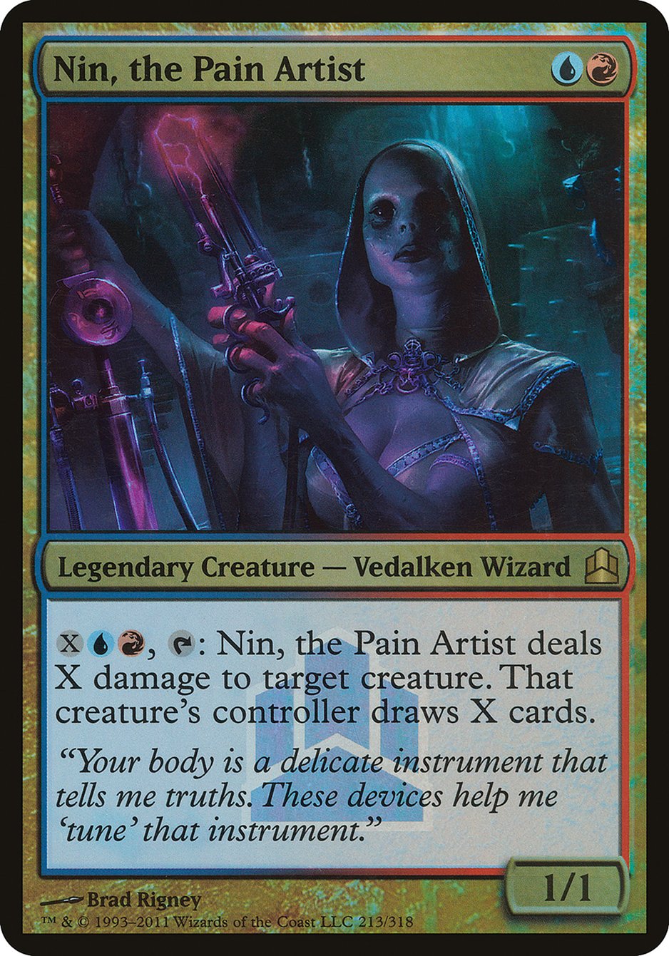 Nin, the Pain Artist (Launch) (Oversized) [Commander 2011 Prerelease Promos] | PLUS EV GAMES 