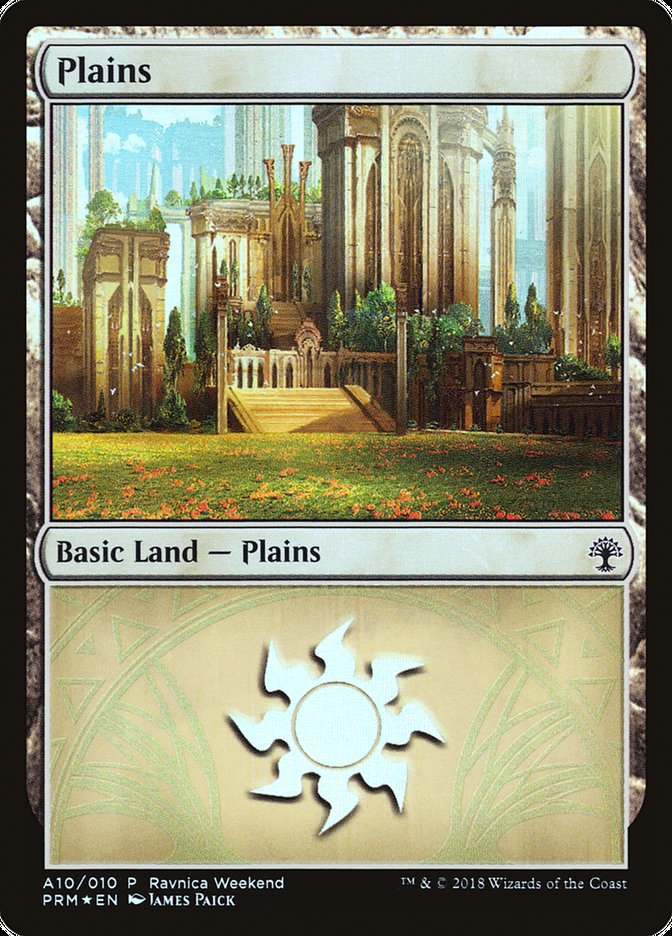 Plains (A10) [Guilds of Ravnica Ravnica Weekend] | PLUS EV GAMES 