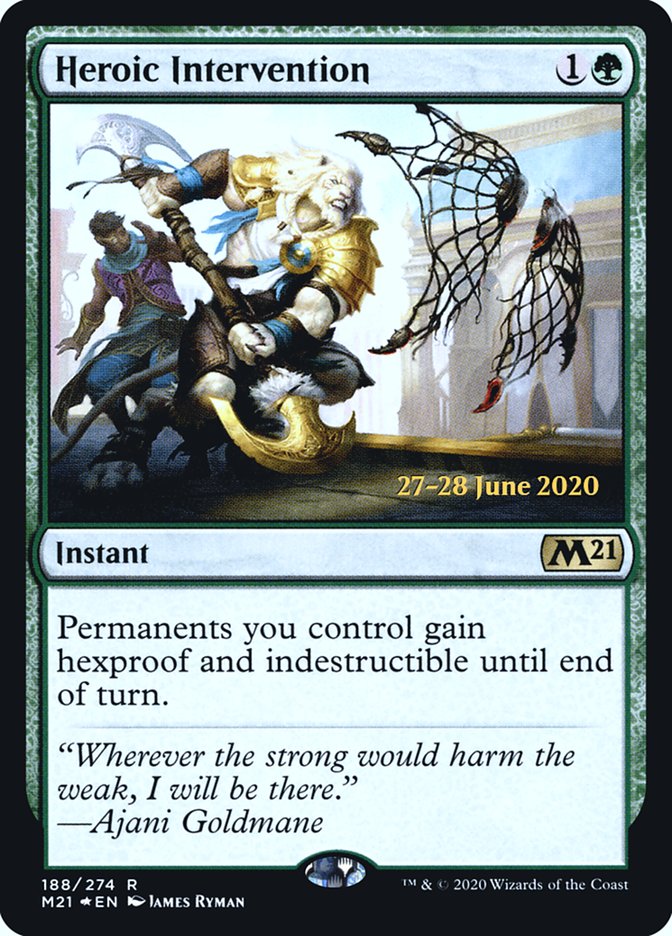 Heroic Intervention  [Core Set 2021 Prerelease Promos] | PLUS EV GAMES 