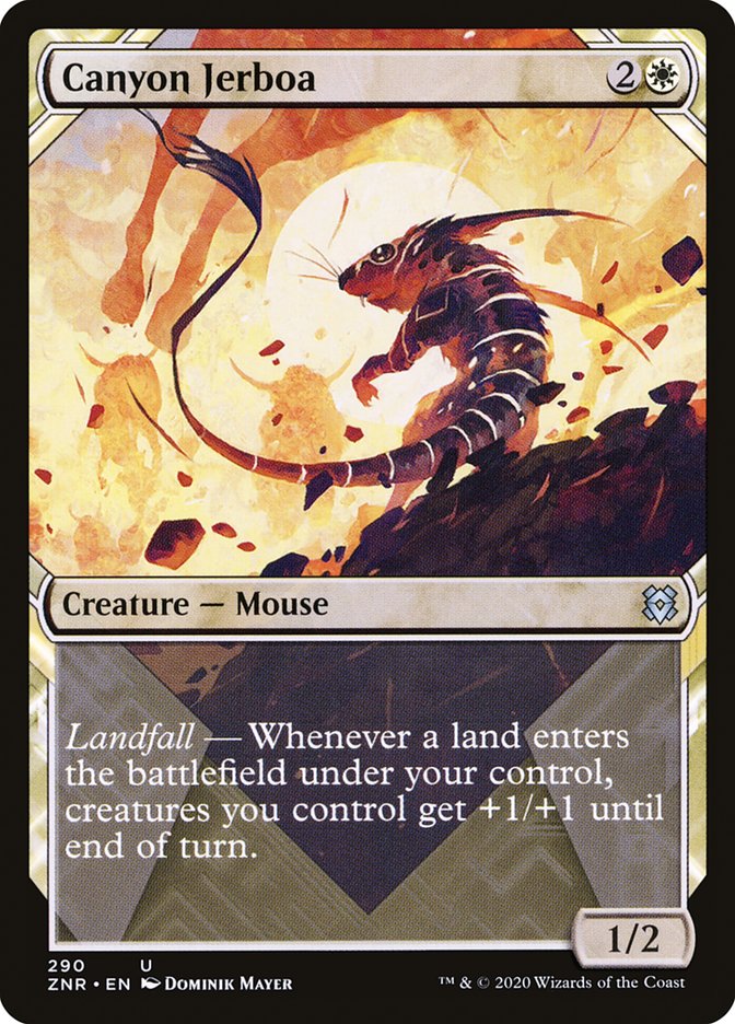 Canyon Jerboa (Showcase) [Zendikar Rising Extended Art] | PLUS EV GAMES 