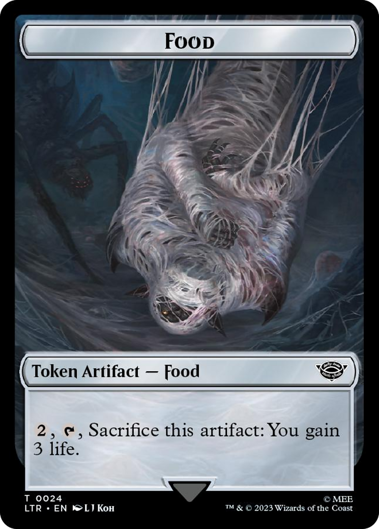 Tentacle // Food (0024) Double-Sided Token (Surge Foil) [The Lord of the Rings: Tales of Middle-Earth Tokens] | PLUS EV GAMES 