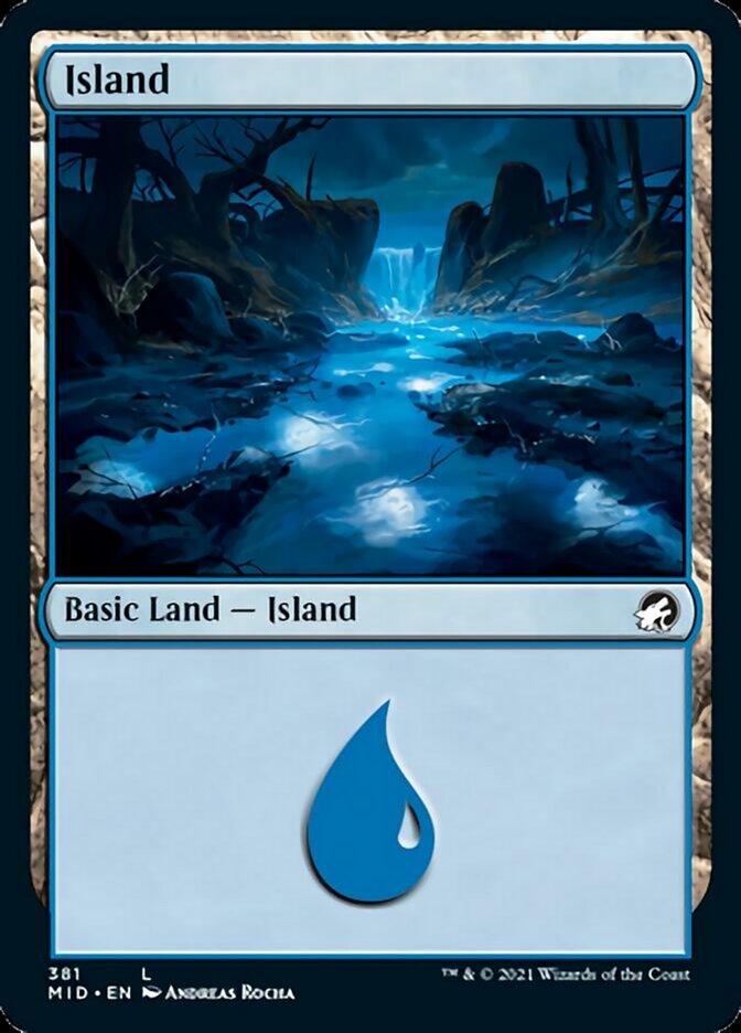 Island (381) [Innistrad: Midnight Hunt] | PLUS EV GAMES 