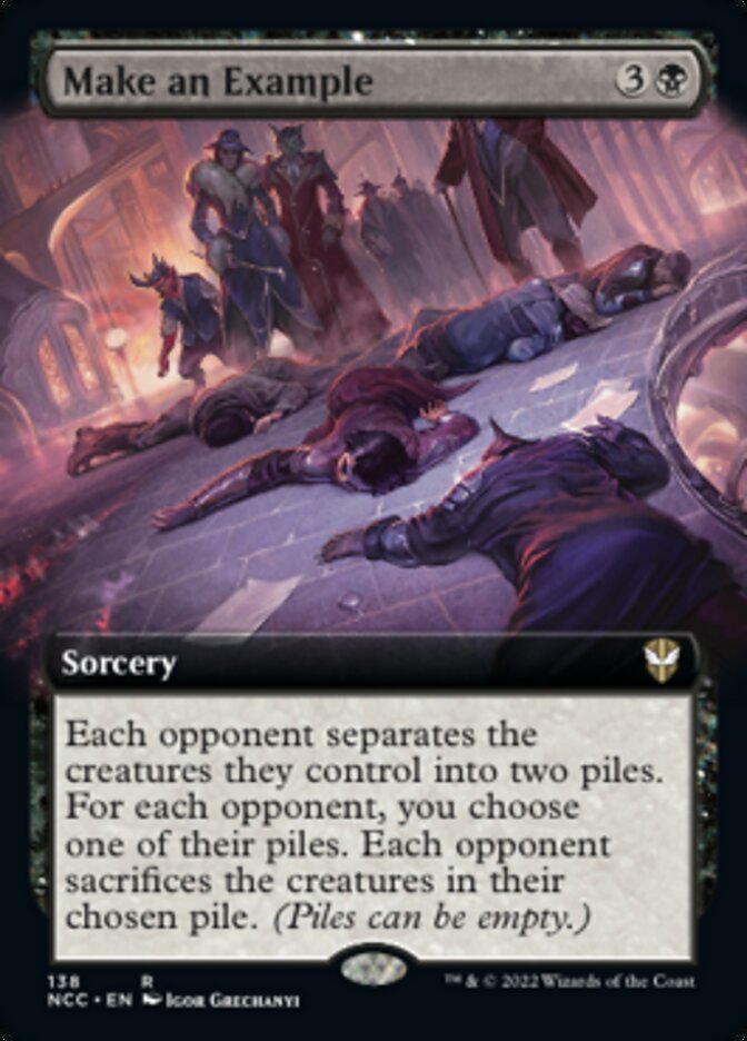 Make an Example (Extended Art) [Streets of New Capenna Commander] | PLUS EV GAMES 