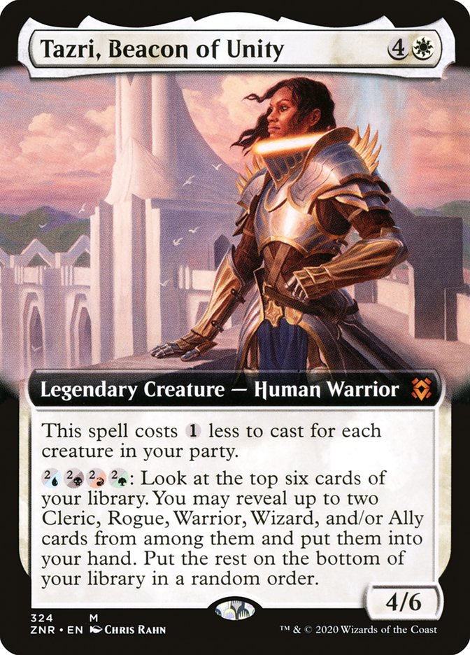 Tazri, Beacon of Unity (Extended) [Zendikar Rising Extended Art] | PLUS EV GAMES 