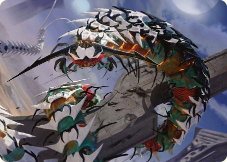 Atraxa's Skitterfang Art Card [Phyrexia: All Will Be One Art Series] | PLUS EV GAMES 