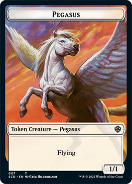 Pegasus // Faerie Double-Sided Token [Starter Commander Decks] | PLUS EV GAMES 