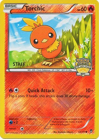 Torchic (12/111) (City Championship Promo Staff) [XY: Furious Fists] | PLUS EV GAMES 