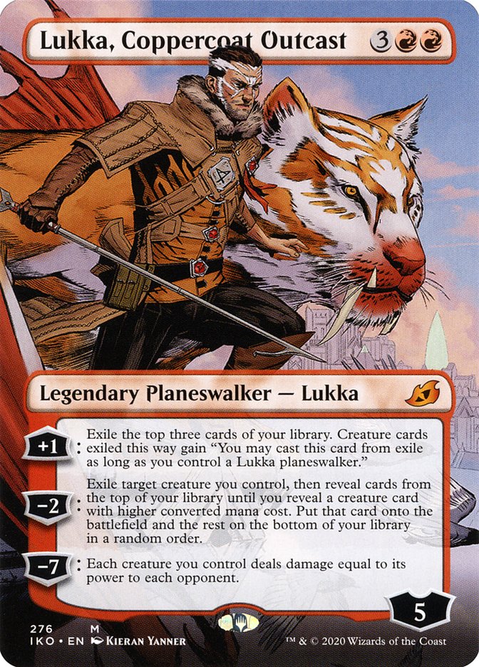Lukka, Coppercoat Outcast (Borderless) [Ikoria: Lair of Behemoths] | PLUS EV GAMES 