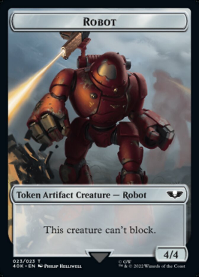 Astartes Warrior (001) // Robot Double-sided Token [Universes Beyond: Warhammer 40,000 Tokens] | PLUS EV GAMES 