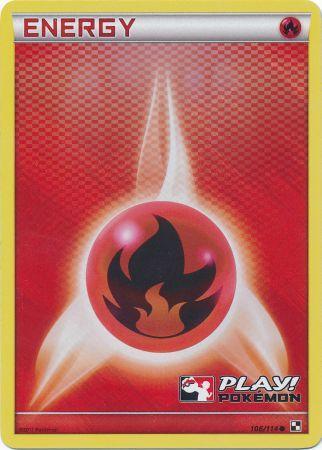 Fire Energy (106/114) (Play Pokemon Promo) [Black & White: Base Set] | PLUS EV GAMES 