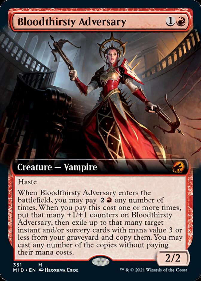 Bloodthirsty Adversary (Extended) [Innistrad: Midnight Hunt] | PLUS EV GAMES 