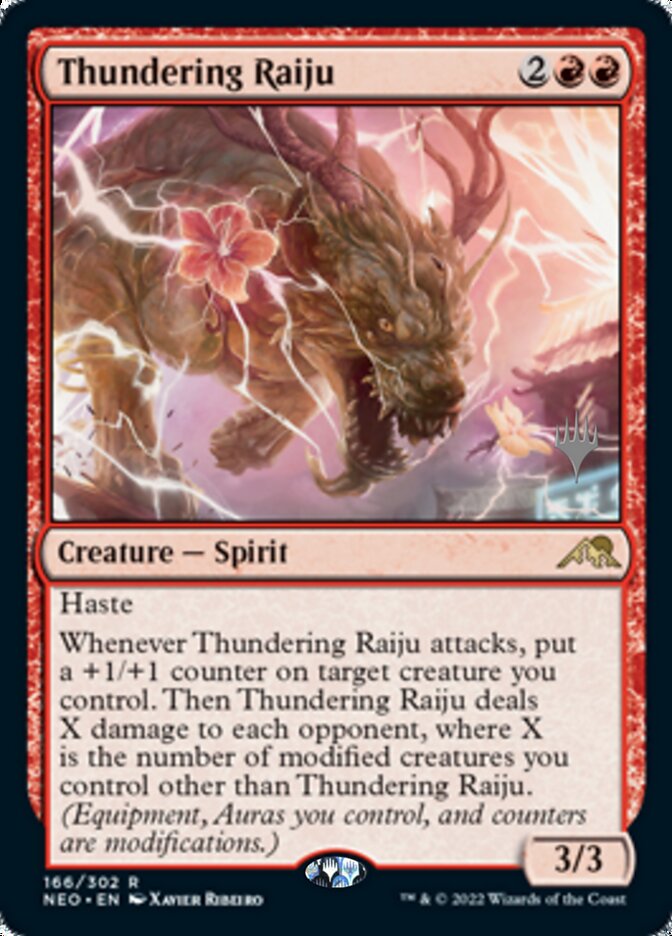 Thundering Raiju (Promo Pack) [Kamigawa: Neon Dynasty Promos] | PLUS EV GAMES 