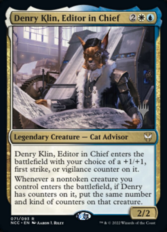 Denry Klin, Editor in Chief (Promo Pack) [Streets of New Capenna Commander Promos] | PLUS EV GAMES 