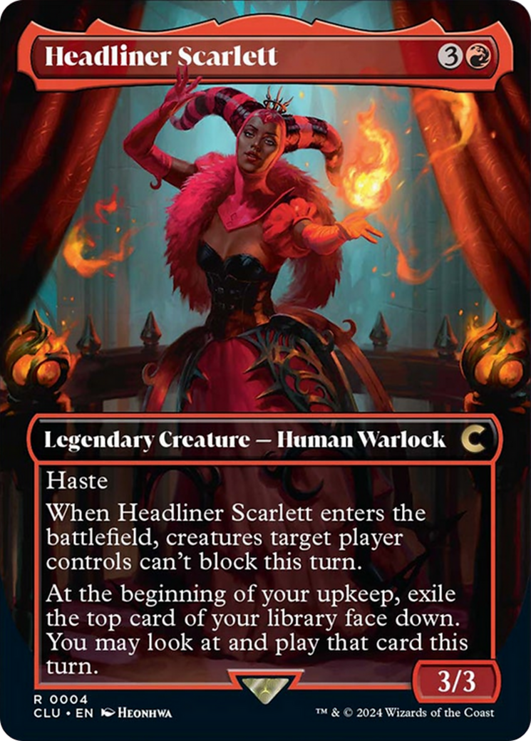 Headliner Scarlett (Borderless) [Ravnica: Clue Edition] | PLUS EV GAMES 