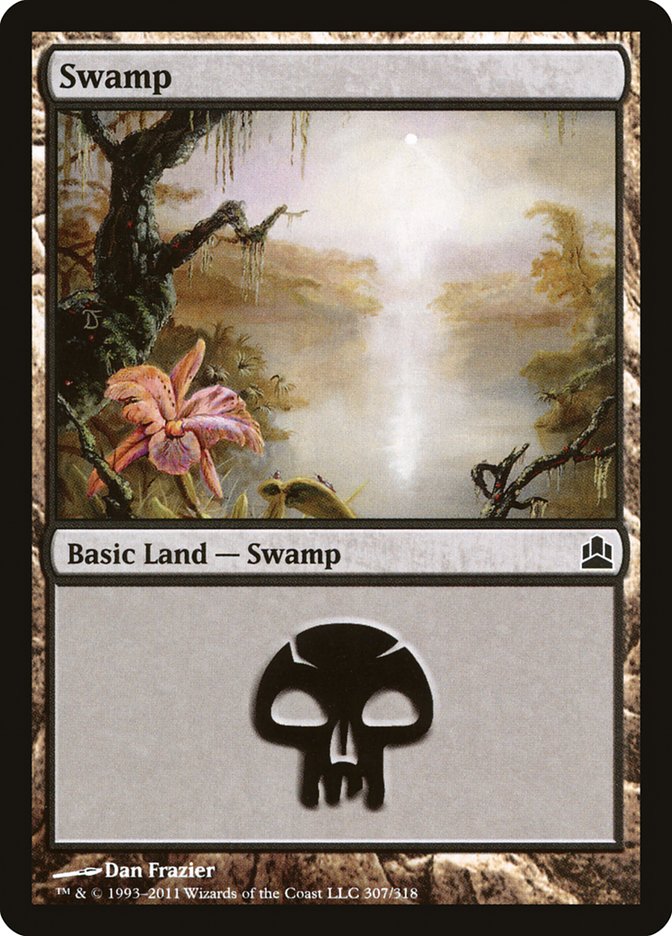 Swamp (307) [Commander 2011] | PLUS EV GAMES 