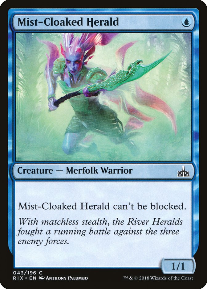 Mist-Cloaked Herald [Rivals of Ixalan] | PLUS EV GAMES 