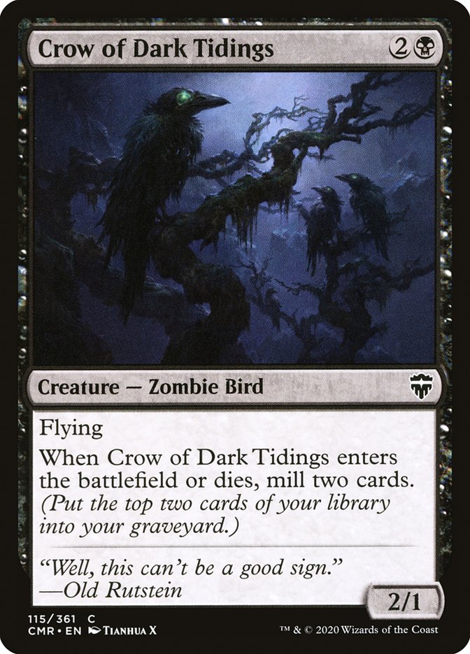 Crow of Dark Tidings [Commander Legends] | PLUS EV GAMES 
