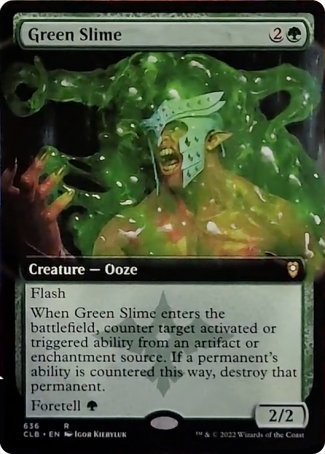 Green Slime (Extended Art) [Commander Legends: Battle for Baldur's Gate] | PLUS EV GAMES 