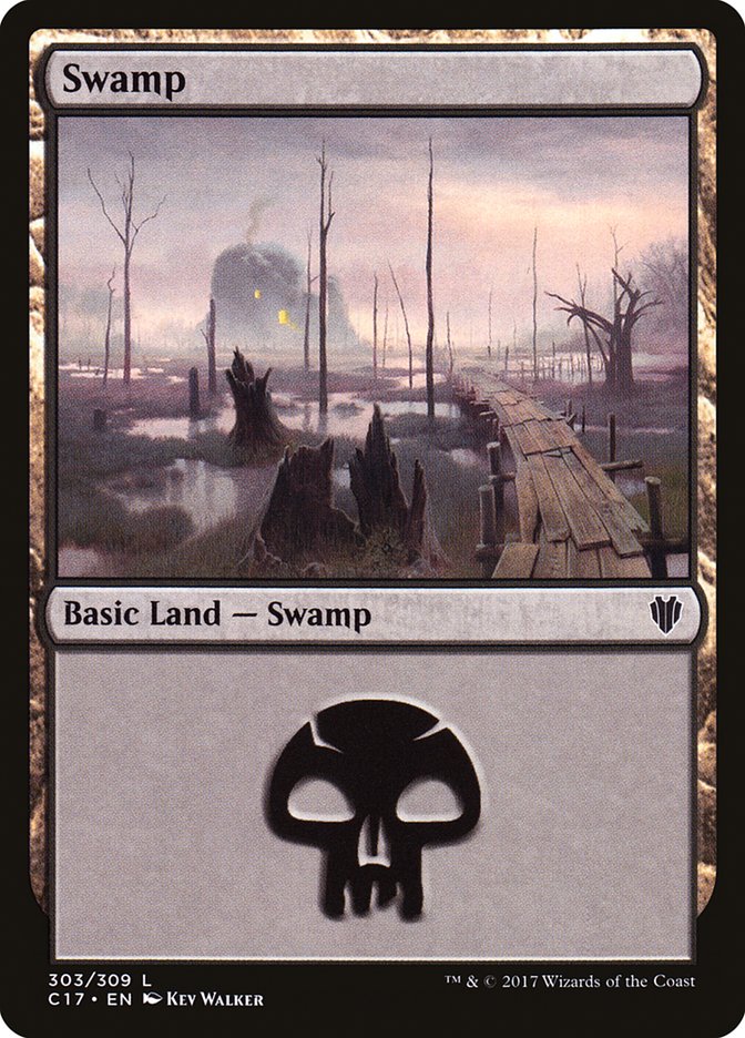 Swamp (303) [Commander 2017] | PLUS EV GAMES 