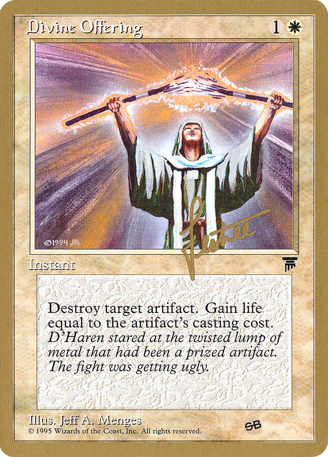 Divine Offering (Bertrand Lestree) (SB) [Pro Tour Collector Set] | PLUS EV GAMES 