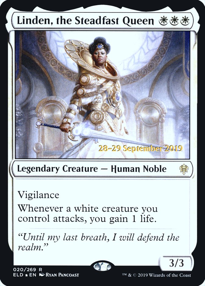 Linden, the Steadfast Queen  [Throne of Eldraine Prerelease Promos] | PLUS EV GAMES 