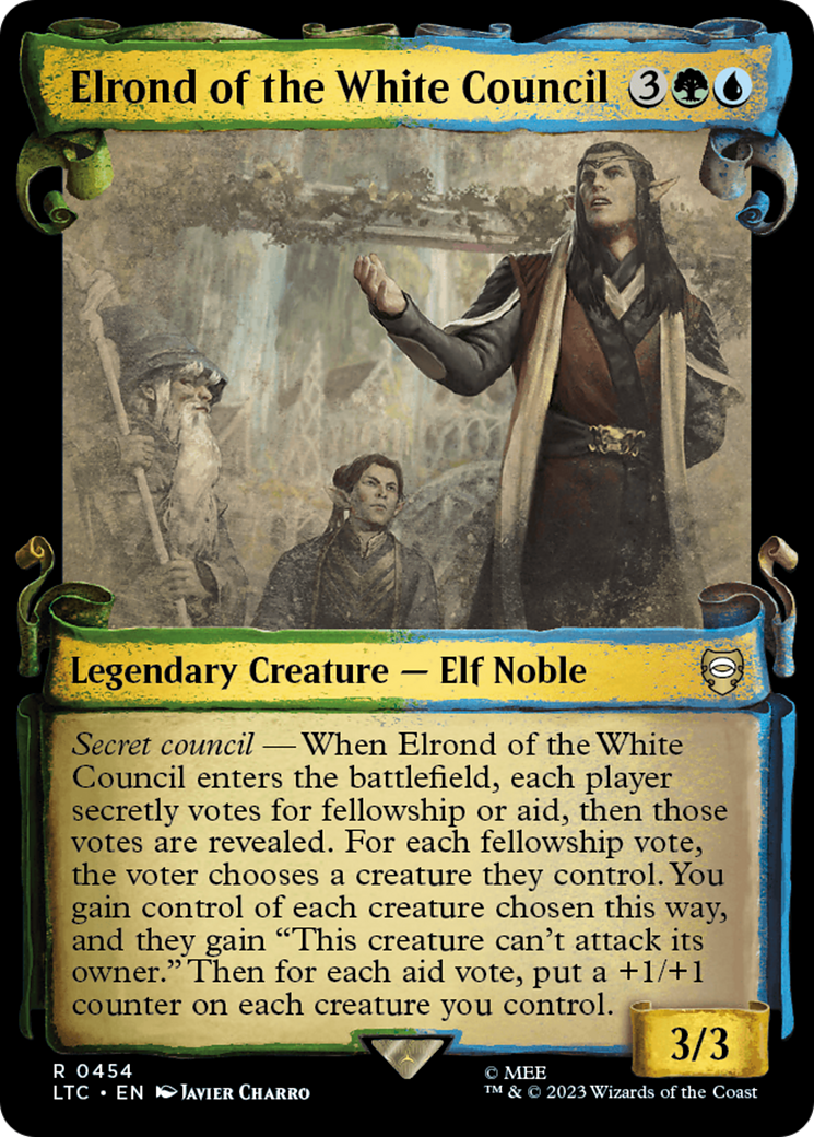 Elrond of the White Council [The Lord of the Rings: Tales of Middle-Earth Commander Showcase Scrolls] | PLUS EV GAMES 