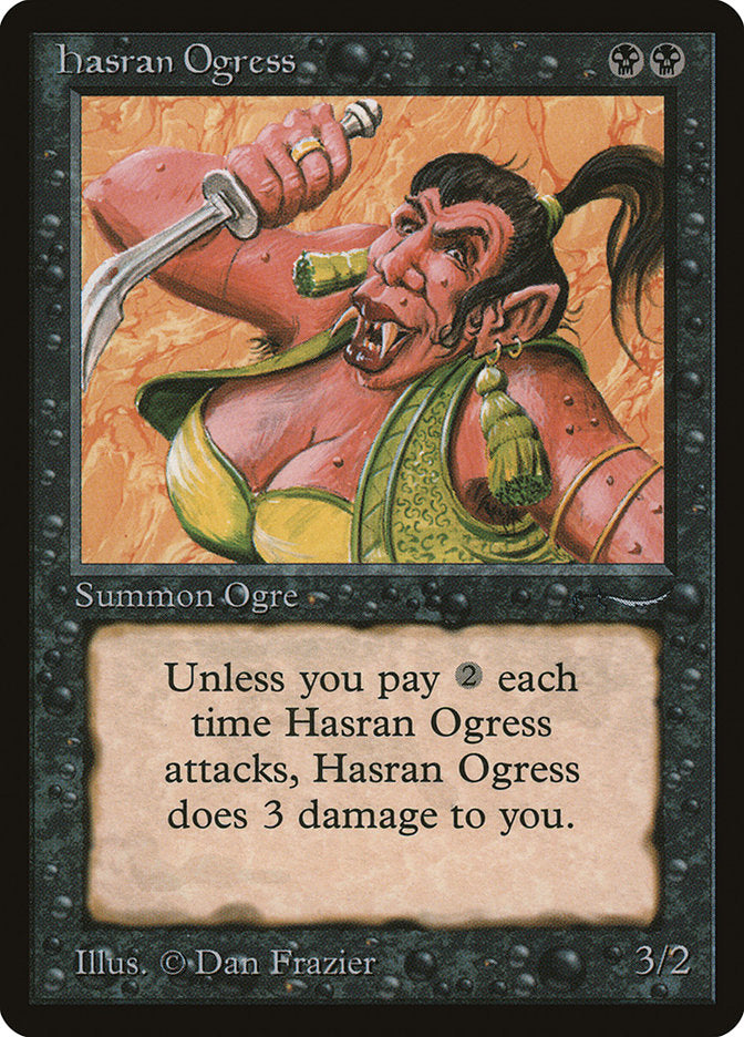 Hasran Ogress (Dark Mana Cost) [Arabian Nights] | PLUS EV GAMES 