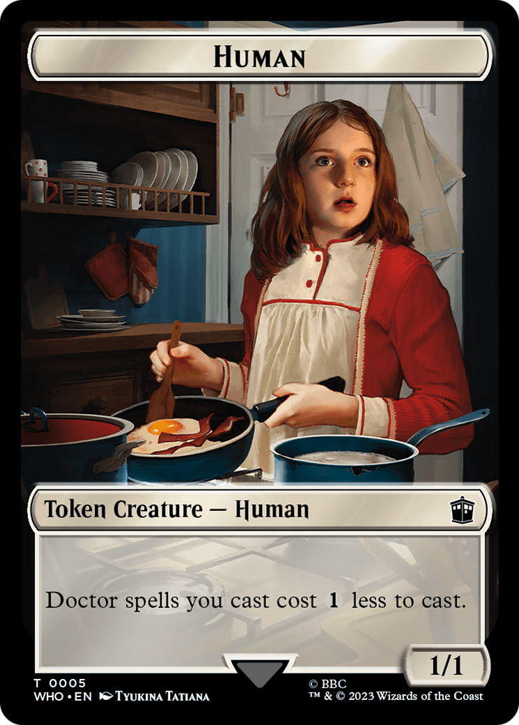 Human (0005) // Alien Insect Double-Sided Token [Doctor Who Tokens] | PLUS EV GAMES 