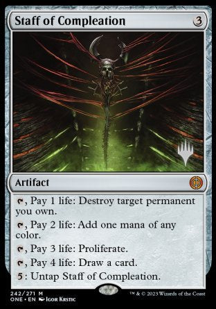 Staff of Compleation (Promo Pack) [Phyrexia: All Will Be One Promos] | PLUS EV GAMES 