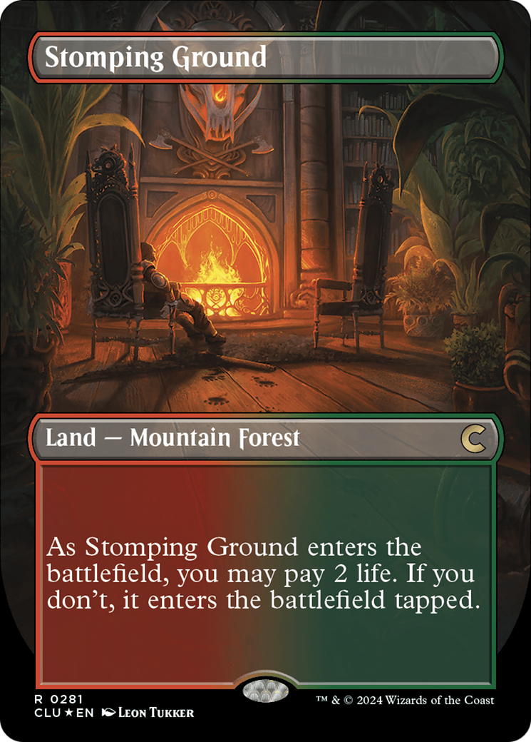 Stomping Ground (Borderless) [Ravnica: Clue Edition] | PLUS EV GAMES 