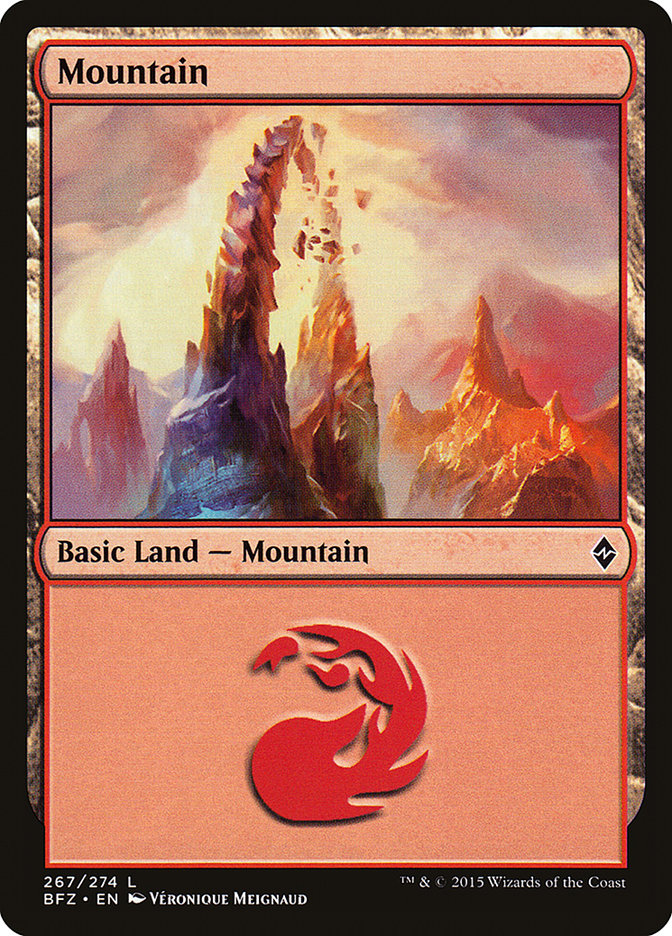 Mountain (267a) [Battle for Zendikar] | PLUS EV GAMES 