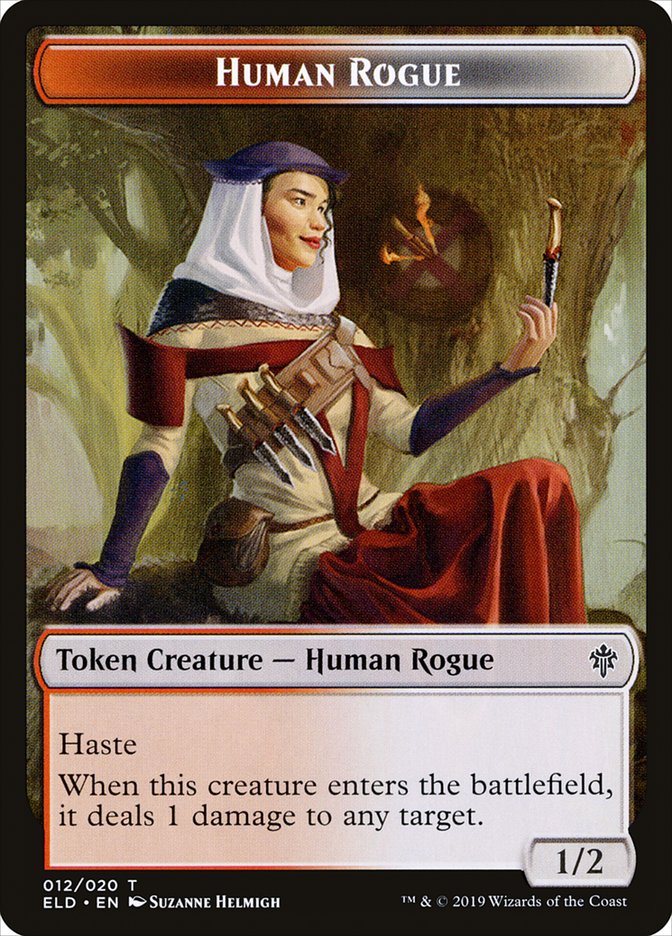 Human Rogue [Throne of Eldraine Tokens] | PLUS EV GAMES 