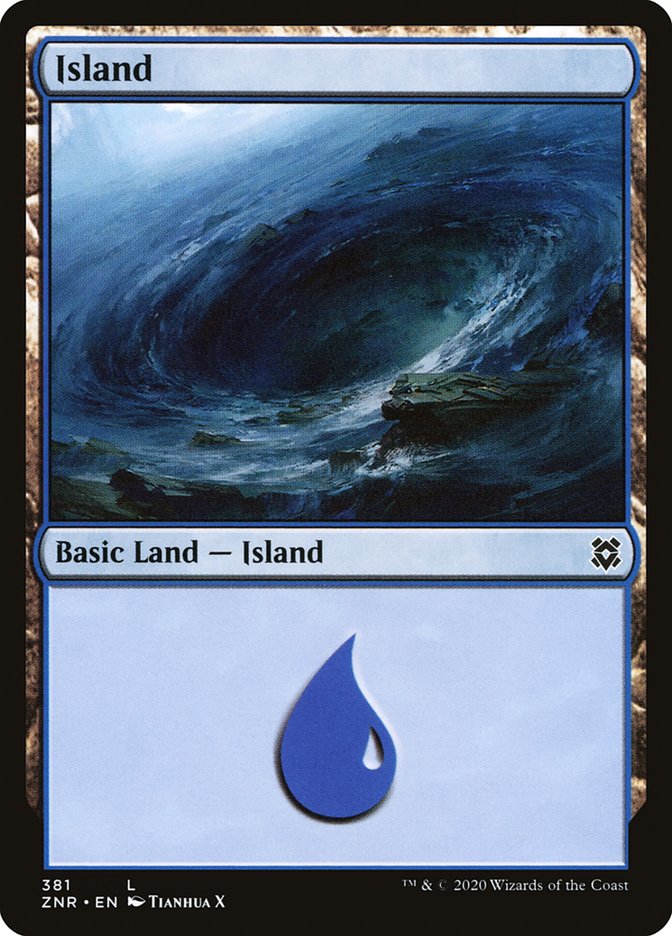 Island (381) [Zendikar Rising] | PLUS EV GAMES 