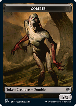 Zombie // Zombie Knight Double-Sided Token [Starter Commander Decks] | PLUS EV GAMES 