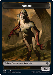 Zombie // Zombie Knight Double-Sided Token [Starter Commander Decks] | PLUS EV GAMES 