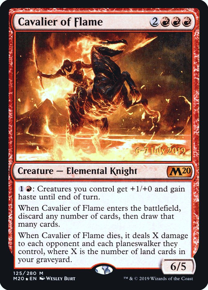 Cavalier of Flame  [Core Set 2020 Prerelease Promos] | PLUS EV GAMES 